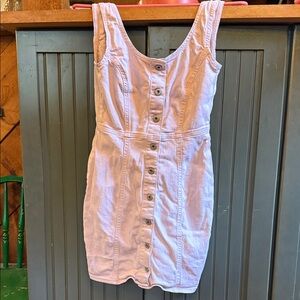 Button-Front Sleeveless Dress